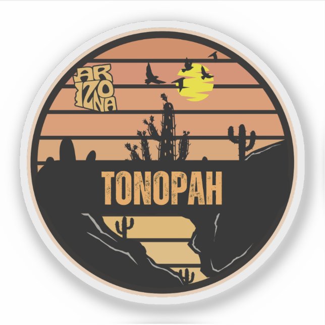 Pegatina Tonopah, Arizona (Anverso)