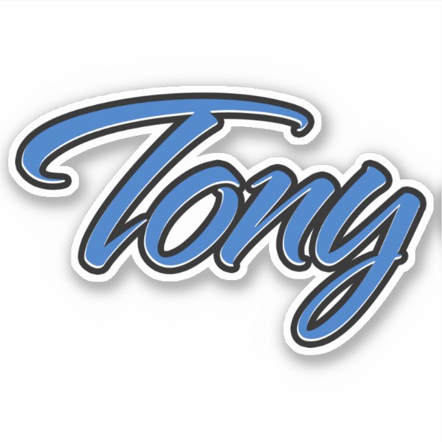Pegatina Tony Name blue Aufkleber Sticker Stickerset (Anverso)