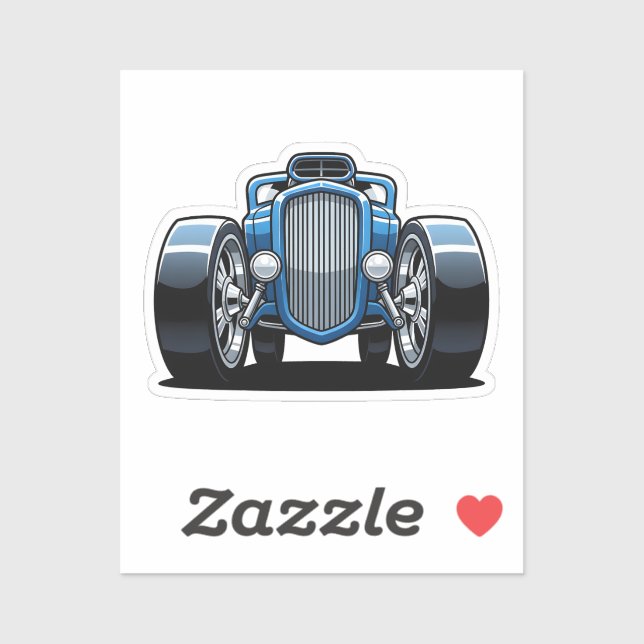 Pegatina Toon Hotrod Art  (Hoja)
