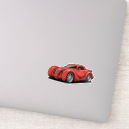 Pegatina Toon Hotrod Rojo Lava en Espiral