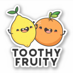 Pegatina Toothy Fruity Funny Fruit Pun