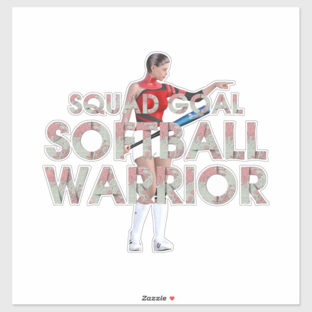 Pegatina TOP Softball Warrior (Hoja)