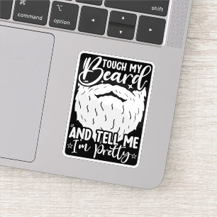 Pegatina Toque mi barba Bonito papá padre gracioso sarcásti