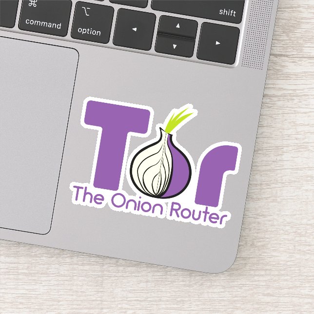 Pegatina Tor - El Router Onion (Detalle)