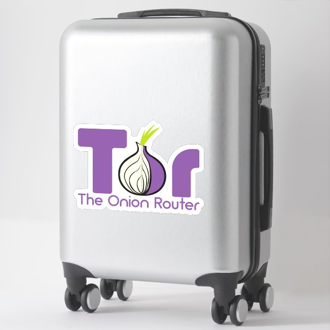Pegatina Tor - El Router Onion (Maleta)