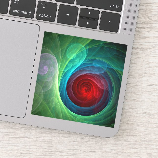 Pegatina Tormenta roja Floral Moderno Resumen Patrón de col (Detalle)