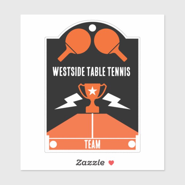 Pegatina Torneo de tenis de mesa (Hoja)