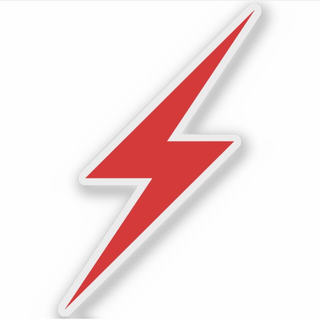 Pegatina Tornillo De Rayo Rojo De Anarquía (Anverso)