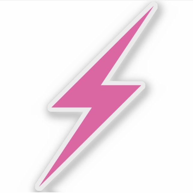 Pegatina Tornillo Lightning Rosado Del Feminismo (Anverso)