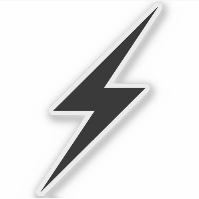 Pegatina Tornillo relámpago negro de la anarquía (Anverso)