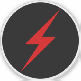 Pegatina Tornillo rojo relámpago de la anarquía (en negro)