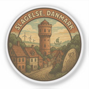 Pegatina Torre de Slagelse Dinamarca