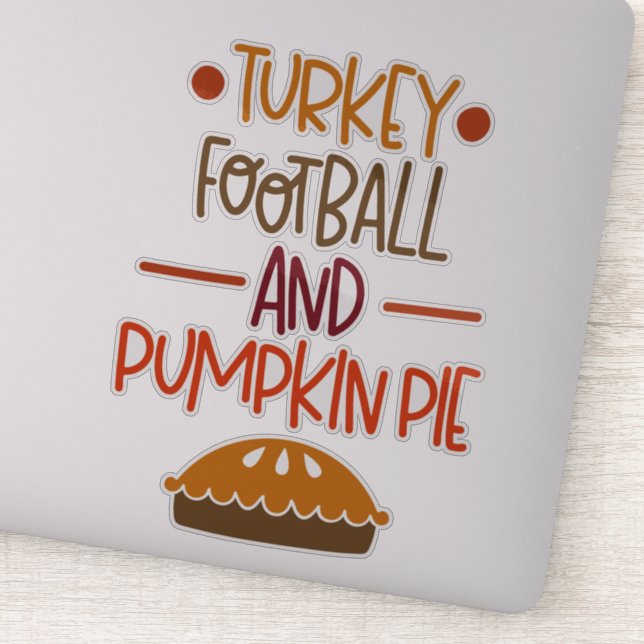 Pegatina Torta de fútbol y calabaza de Turquía (Detalle)