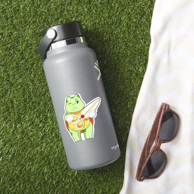 Pegatina Tortuga Como Peluquera Con Tijeras (HydroFlask Insitu)