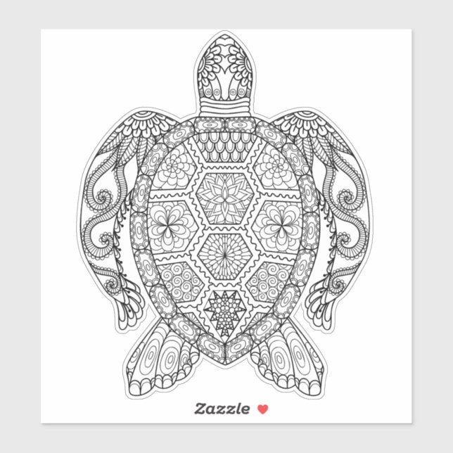 PEGATINA TORTUGA DE MAR (Hoja)