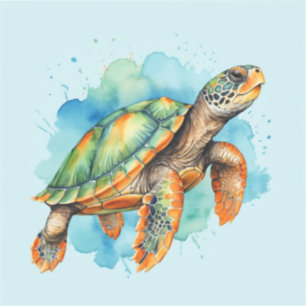 Pegatina Tortuga de pintura suave