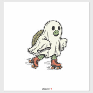 Pegatina Tortuga Fantasma Patinaje Sobre Ruedas Diseño Vint