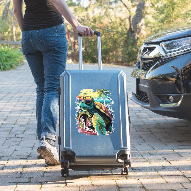 Pegatina Tortuga Hawaii Turtles Palm Beach Hawaii (Maleta Insitu)