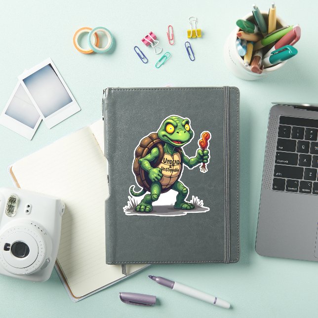 Pegatina Tortuga zombie (Funda para iPad)