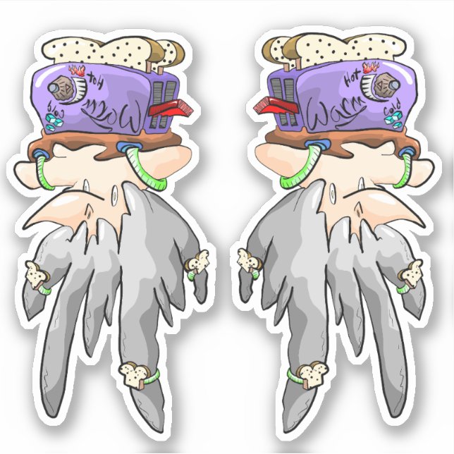 Pegatina Tosta de hambre (Anverso)