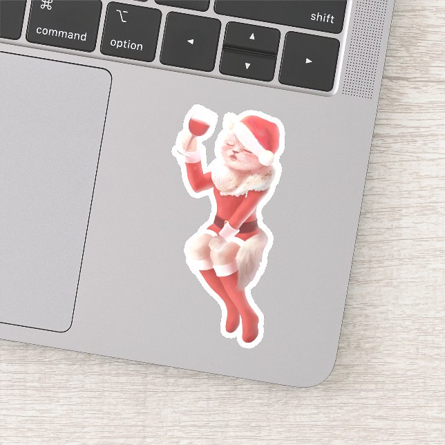 Pegatina Tostada de los Navidades Meowy (Detalle)