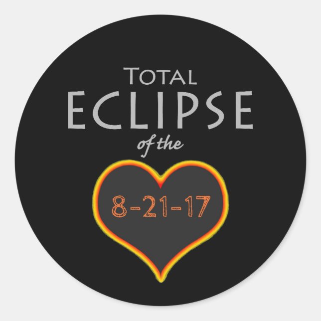 pegatina total del corazón del eclipse (Anverso)