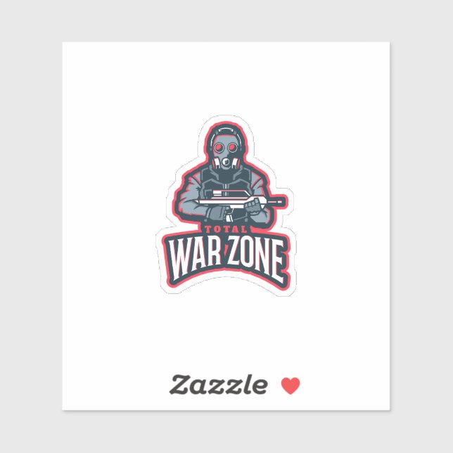 Pegatina Total Warriors Competitive Gaming Gaming Logo Embl (Hoja)