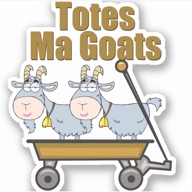 Pegatina Totes Mamáes Cabras Graciosa Granja Animal Pun (Anverso)