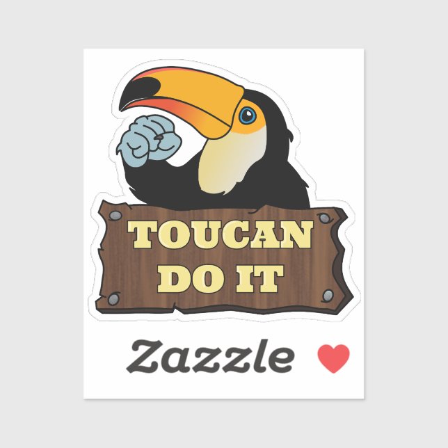 Pegatina Toucan Do It | (Hoja)