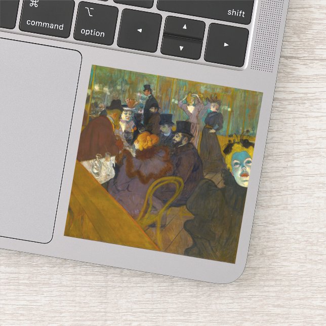 Pegatina Toulouse-Lautrec - En el Rojo (Detalle)