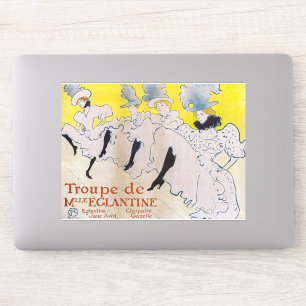 Pegatina Toulouse-Lautrec - Troupe de Mlle Eglantine