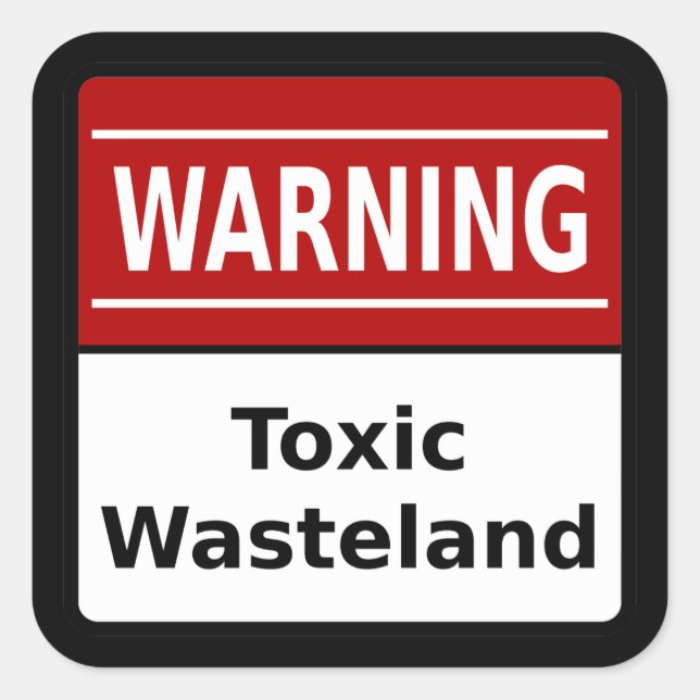 Pegatina Toxic Wasteland (Anverso)