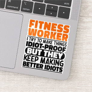 Pegatina Trabajador De Fitness Intento Hacer Las Cosas Dive