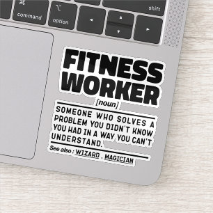 Pegatina Trabajador de Fitness Sustantivo Levantamiento de 