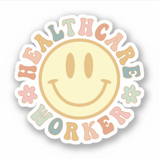 Pegatina Trabajador de la salud, enfermera, Médica, atenció (Anverso)