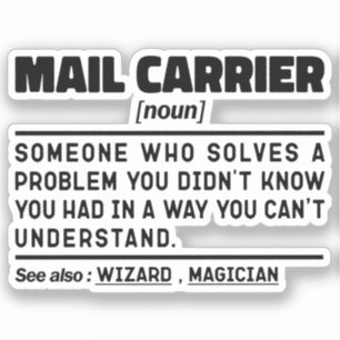 Pegatina Trabajador Guay de Mail Carrier Noun Bicycle Messe