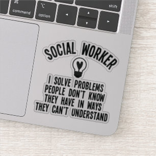 Pegatina Trabajador social I resuelve problemas
