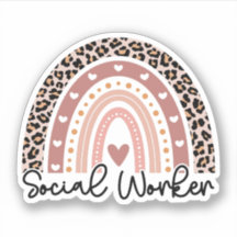 Trabajador social Leopard Rainbow, regalo de traba