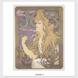 Pegatina Trabajo (1896) de Alphonse Mucha