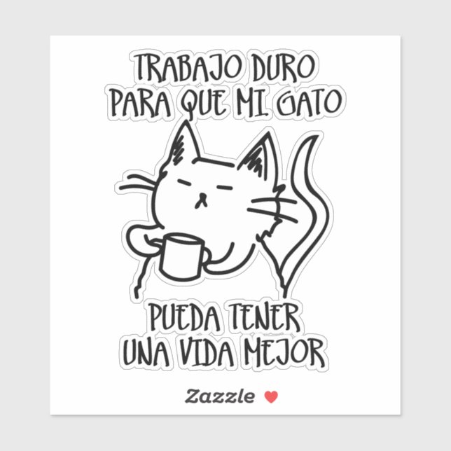 Pegatina Trabajo duro (Hoja)