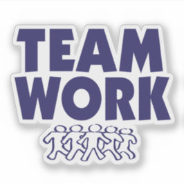 Pegatina Trabajo en equipo con reconocimiento o premio gráf