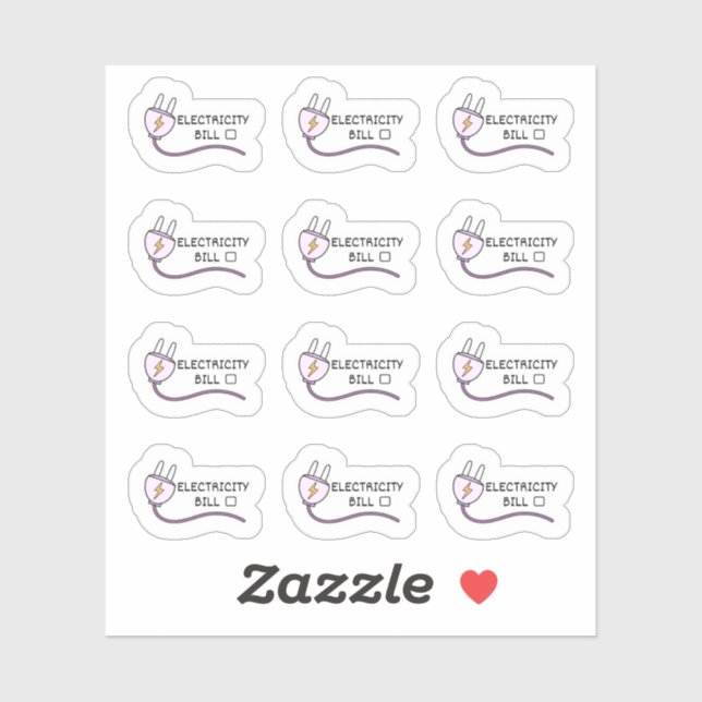 Pegatina Tracker de factura de electricidad Mini Bujo Plann (Hoja)