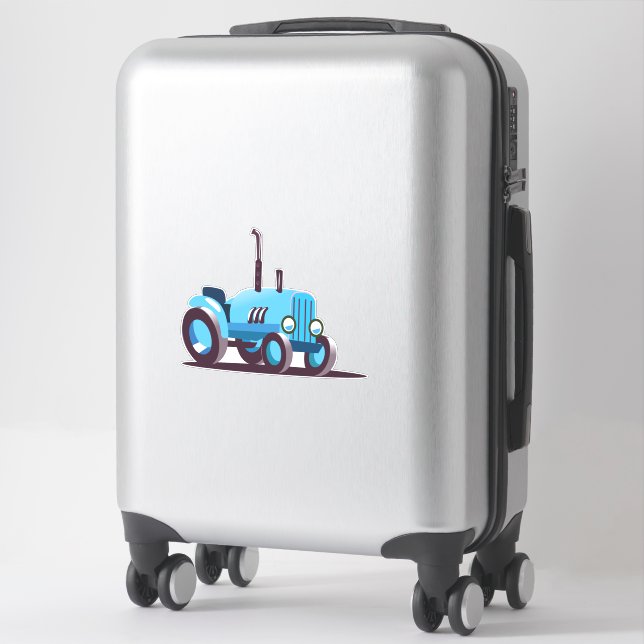 Pegatina Tractor Azul Adorable (Maleta)