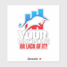 Pegatina Trader motivation | Bull | Discipline