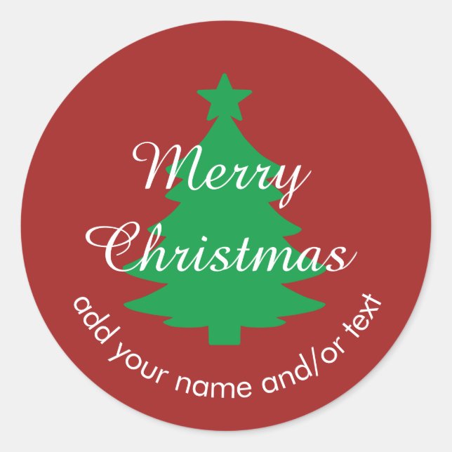 Pegatina tradicional de Navidad de Personalizado r (Anverso)