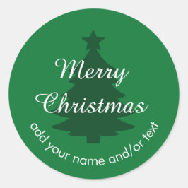 Pegatina tradicional de Navidad verde Personalizad