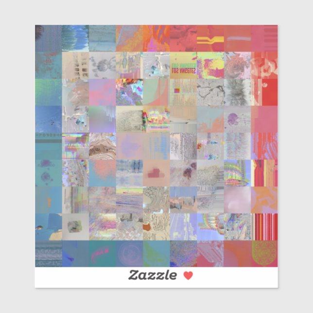 Pegatina Traditional Patchwork Geometric Gift Wrap (Hoja)