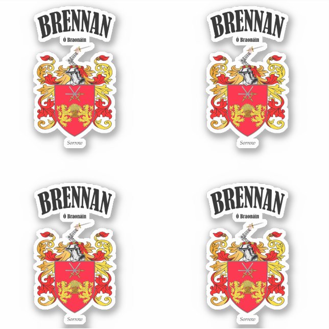Pegatina Traducción y significado irlandés de Brennan Escud (Anverso)
