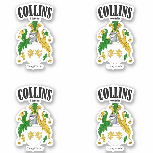 Pegatina Traducción y significado irlandés de Collins Escud (Anverso)