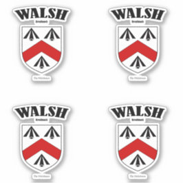 Pegatina Traducción y significado irlandés de Walsh Escudo 